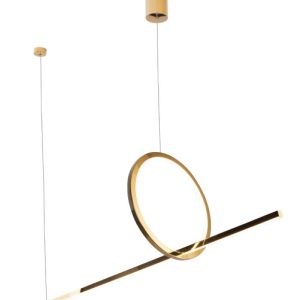 Lampa wisząca LOZANNA złota LED 1x18W Ciepła biel 1800lm Maxlight 853955 Lampa wisząca LOZANNA złota LED 1x18W Ciepła biel 1800lm Maxlight 853955