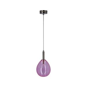 Lampa wisząca LUKKA chromowana-różowa LED 1x6W Ciepła biel 260lm Candellux 924204 Lampa wisząca LUKKA chromowana-różowa LED 1x6W Ciepła biel 260lm Candellux 924204
