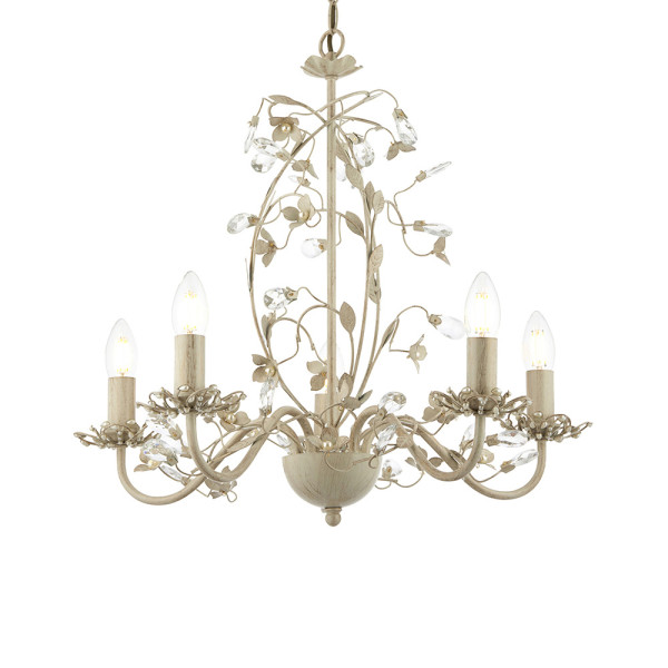 Lampa wisząca LULLABY kremowa 5xE14x15W wym:115x50,5x50,5cm IP20 Endon 1025588