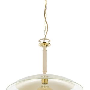 Lampa Wisząca Luna Beżowo-złota 1xE27 47 cm Nowoczesna Kuchnia Taupe 759142 Lampa Wisząca Luna Beżowo-złota 1xE27 47 cm Nowoczesna Kuchnia Taupe 759142