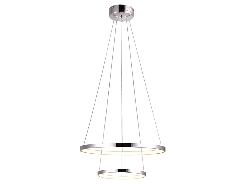 Lampa wisząca Lune LED 2-punktowa stalowa srebrna 524324
