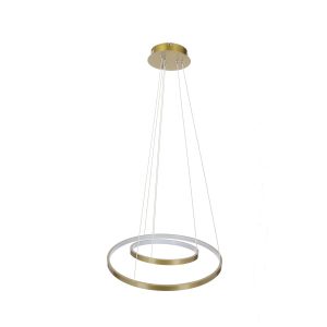 Lampa wisząca LUNE złoto-biała LED 2x40W Neutralna biel 2000lm Candellux 360459 Lampa wisząca LUNE złoto-biała LED 2x40W Neutralna biel 2000lm Candellux 360459