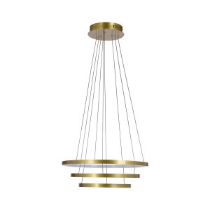 Lampa wisząca LUNE złoto-biała LED 3x60W Neutralna biel 2800lm Candellux 381218 Lampa wisząca LUNE złoto-biała LED 3x60W Neutralna biel 2800lm Candellux 381218