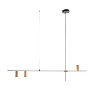 Lampa wisząca LUNGO czarno złota 135 cm 749584 Lampa wisząca LUNGO czarno złota 135 cm 749584