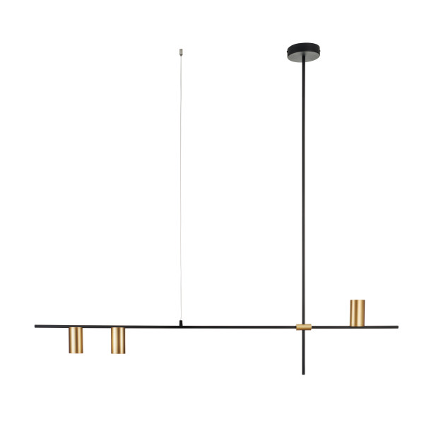 Lampa wisząca LUNGO czarno złota 135 cm 749584