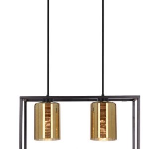 Lampa wisząca Luri złote szklane klosze czarno-złota 2xE27x40W Candellux 1020065 Lampa wisząca Luri złote szklane klosze czarno-złota 2xE27x40W Candellux 1020065