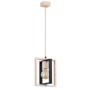 Lampa wisząca LUSI jasne drewno-czarna 1xE27x15W wym:100x30x25cm IP20 Alfa 986262 Lampa wisząca LUSI jasne drewno-czarna 1xE27x15W wym:100x30x25cm IP20 Alfa 986262