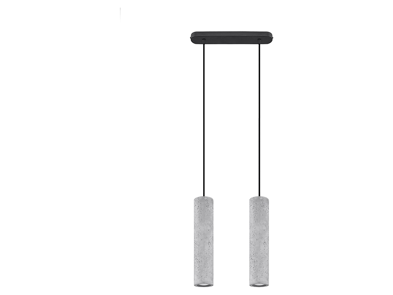 Lampa wisząca Luvo 2-punktowa betonowa szara 31544
