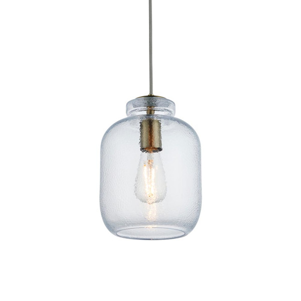 Lampa wisząca LYRA przezroczysta 1xE27x20W wym:151,5x20x20cm IP20 Endon 1026947