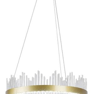 Lampa wisząca MABEL złoto-przezroczysta LED 36W 3000-6000K 2480lm Rabalux 988584 Lampa wisząca MABEL złoto-przezroczysta LED 36W 3000-6000K 2480lm Rabalux 988584