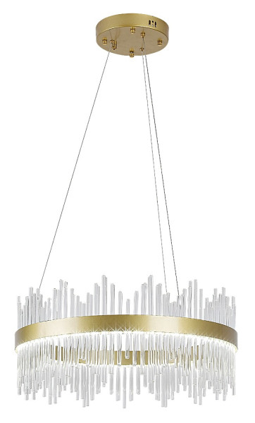 Lampa wisząca MABEL złoto-przezroczysta LED 36W 3000-6000K 2480lm Rabalux 988584