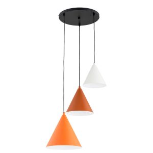 Lampa wisząca MADERA stożki multikolor 3xE27x15W wym:95x41x41cm IP20 Alfa 1025303 Lampa wisząca MADERA stożki multikolor 3xE27x15W wym:95x41x41cm IP20 Alfa 1025303