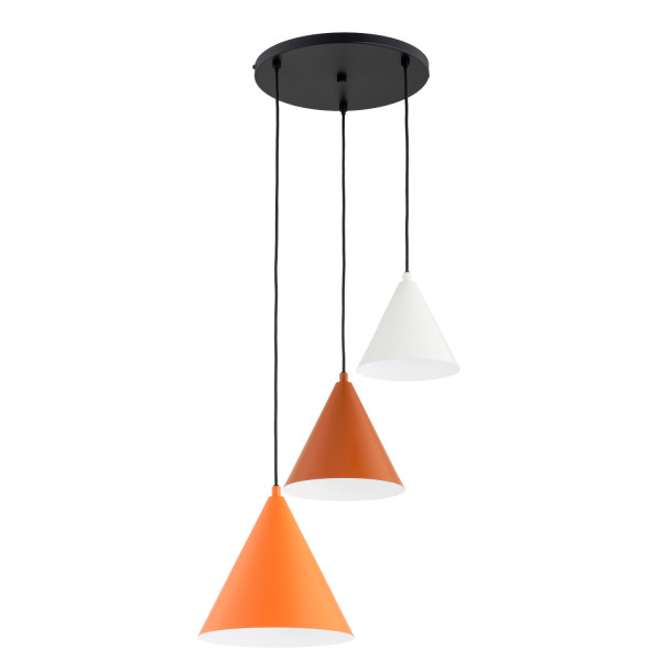 Lampa wisząca MADERA stożki multikolor 3xE27x15W wym:95x41x41cm IP20 Alfa 1025303