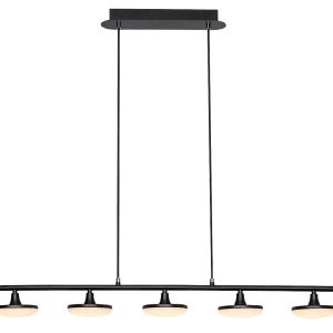 Lampa wisząca MADI czarna matowa-biała LED 1x20W Ciepła biel 1850lm Rabalux 845180 Lampa wisząca MADI czarna matowa-biała LED 1x20W Ciepła biel 1850lm Rabalux 845180