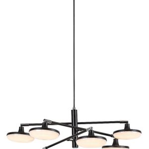 Lampa wisząca MADI czarna matowa-biała LED 1x24W Ciepła biel 2350lm Rabalux 845290 Lampa wisząca MADI czarna matowa-biała LED 1x24W Ciepła biel 2350lm Rabalux 845290