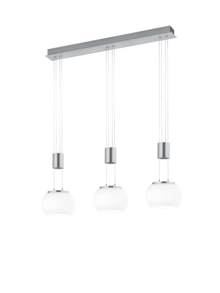 Lampa wisząca MADISON srebrno-biała LED 3x8W Ciepła biel 900lm Trio 852272