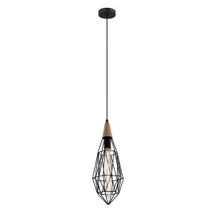 Lampa wisząca Maelle druciany klosz czarna 1xE27x40W IP20 Italux 991609 Lampa wisząca Maelle druciany klosz czarna 1xE27x40W IP20 Italux 991609