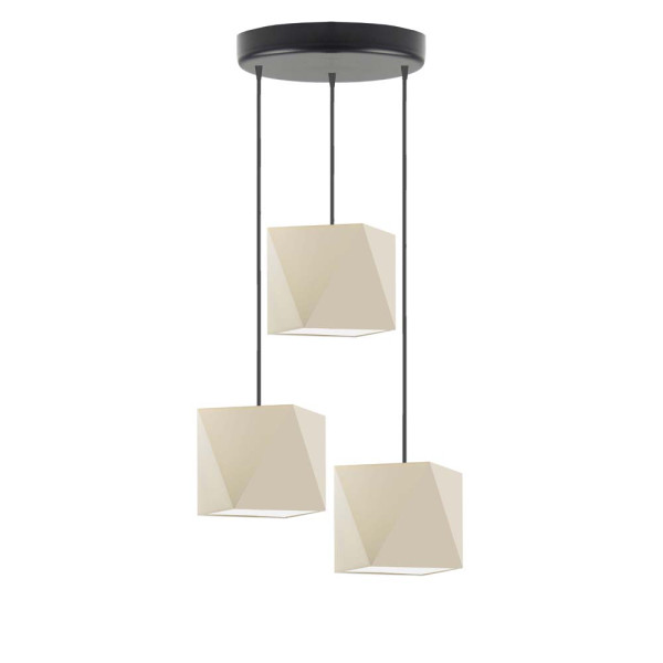 Lampa wisząca MAJORKA designerska do salonu Srebrny/ Ecru 1018579