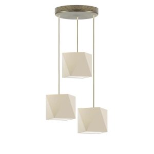 Lampa wisząca MAJORKA designerska do salonu Srebrny/ Ecru 1017211 Lampa wisząca MAJORKA designerska do salonu Srebrny/ Ecru 1017211
