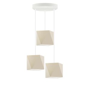 Lampa wisząca MAJORKA designerska do salonu Srebrny/ Ecru 905189 Lampa wisząca MAJORKA designerska do salonu Srebrny/ Ecru 905189