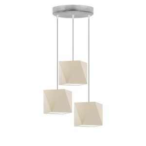 Lampa wisząca MAJORKA designerska do salonu Srebrny/ Ecru 905223 Lampa wisząca MAJORKA designerska do salonu Srebrny/ Ecru 905223