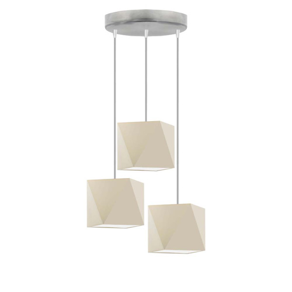 Lampa wisząca MAJORKA designerska do salonu Srebrny/ Ecru 905223