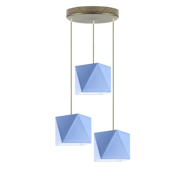 Lampa wisząca MAJORKA designerska loft Srebrny/ Niebieski 1017232