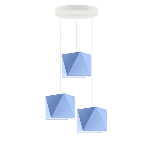 Lampa wisząca MAJORKA designerska loft Srebrny/ Niebieski 1017253