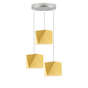 Lampa wisząca MAJORKA do jadalni regulowana Srebrny/ Musztardowy 1017257 Lampa wisząca MAJORKA do jadalni regulowana Srebrny/ Musztardowy 1017257