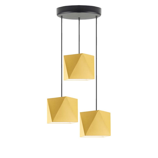 Lampa wisząca MAJORKA do jadalni regulowana Srebrny/ Musztardowy 1017273