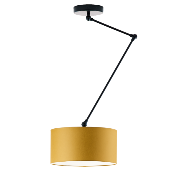 Lampa wisząca MAJORKA do jadalni regulowana Srebrny/ Musztardowy 905194