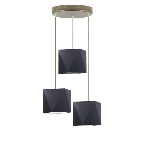 Lampa wisząca MAJORKA loft designerska Srebrny/ Czarny 1017219