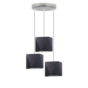 Lampa wisząca MAJORKA loft designerska Srebrny/ Czarny 916503 Lampa wisząca MAJORKA loft designerska Srebrny/ Czarny 916503