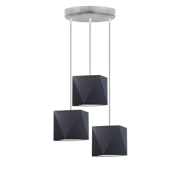Lampa wisząca MAJORKA loft designerska Srebrny/ Czarny 916503