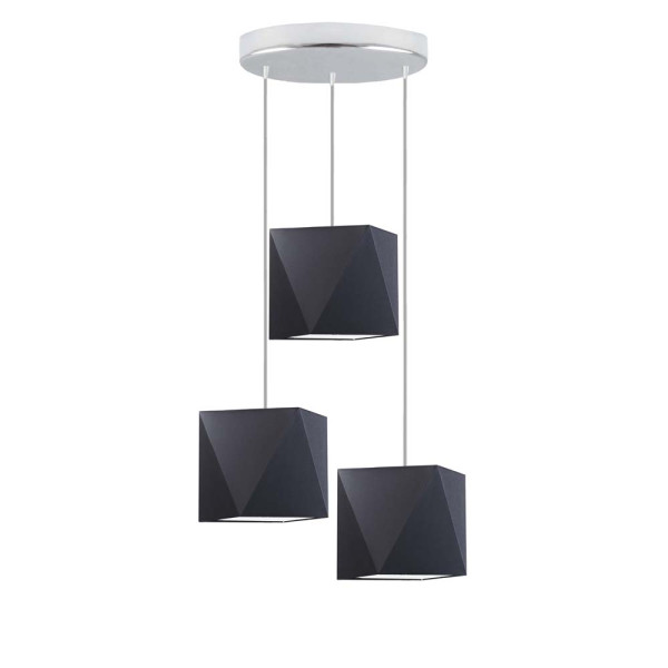 Lampa wisząca MAJORKA loft designerska Srebrny/ Czarny 1017212