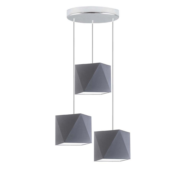 Lampa wisząca MAJORKA loft regulowana Srebrny/ Szary Stalowy 1017271