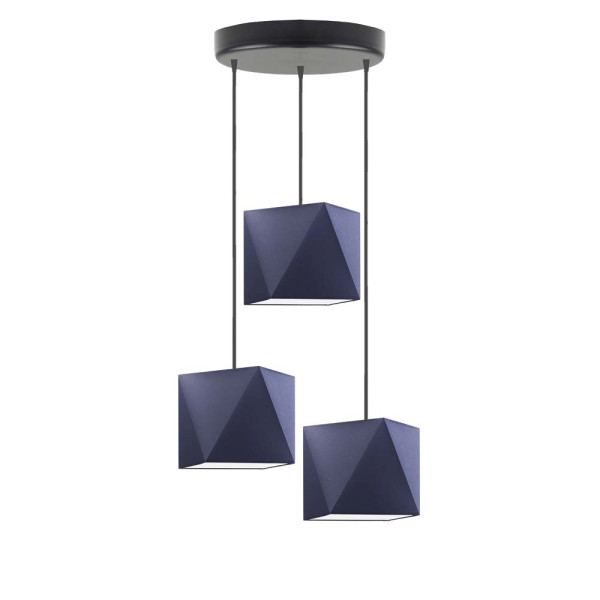 Lampa wisząca MAJORKA nad stół loft Srebrny/ Granatowy 1017237