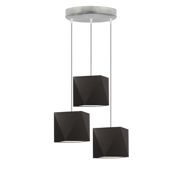 Lampa wisząca MAJORKA nowoczesna do salonu Srebrny/ Brązowy 905207