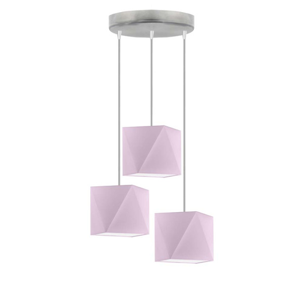 Lampa wisząca MAJORKA nowoczesna do sypialni Srebrny/ Jasny Fioletowy 905169