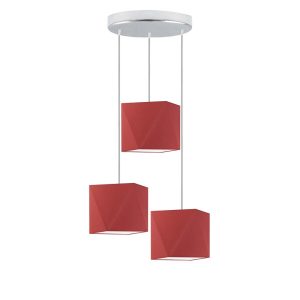 Lampa wisząca MAJORKA nowoczesna kuchnia Srebrny/ Czerwony 1017241 Lampa wisząca MAJORKA nowoczesna kuchnia Srebrny/ Czerwony 1017241
