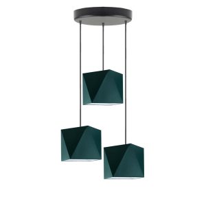 Lampa wisząca MAJORKA nowoczesna salon Srebrny/ Zieleń Butelkowa 1018580 Lampa wisząca MAJORKA nowoczesna salon Srebrny/ Zieleń Butelkowa 1018580