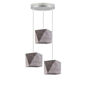 Lampa wisząca MAJORKA regulowana loft Srebrny/ Szary Melanż (Beton) 1018717 Lampa wisząca MAJORKA regulowana loft Srebrny/ Szary Melanż (Beton) 1018717