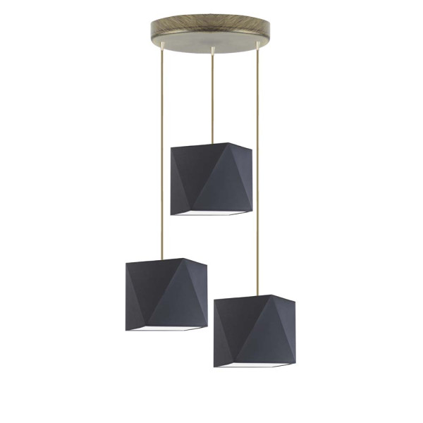Lampa wisząca MAJORKA z regulacją designerska Srebrny/ Grafitowy 1017245
