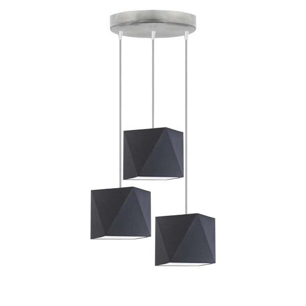 Lampa wisząca MAJORKA z regulacją designerska Srebrny/ Grafitowy 905147