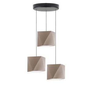 Lampa wisząca MAJORKA z regulacją nad stół Srebrny/ Beżowy 1017238 Lampa wisząca MAJORKA z regulacją nad stół Srebrny/ Beżowy 1017238