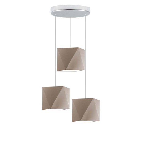 Lampa wisząca MAJORKA z regulacją nad stół Srebrny/ Beżowy 1017260