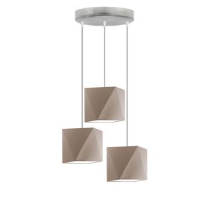 Lampa wisząca MAJORKA z regulacją nad stół Srebrny/ Beżowy 905161 Lampa wisząca MAJORKA z regulacją nad stół Srebrny/ Beżowy 905161