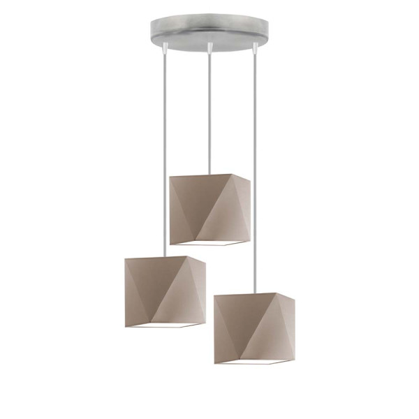 Lampa wisząca MAJORKA z regulacją nad stół Srebrny/ Beżowy 905161