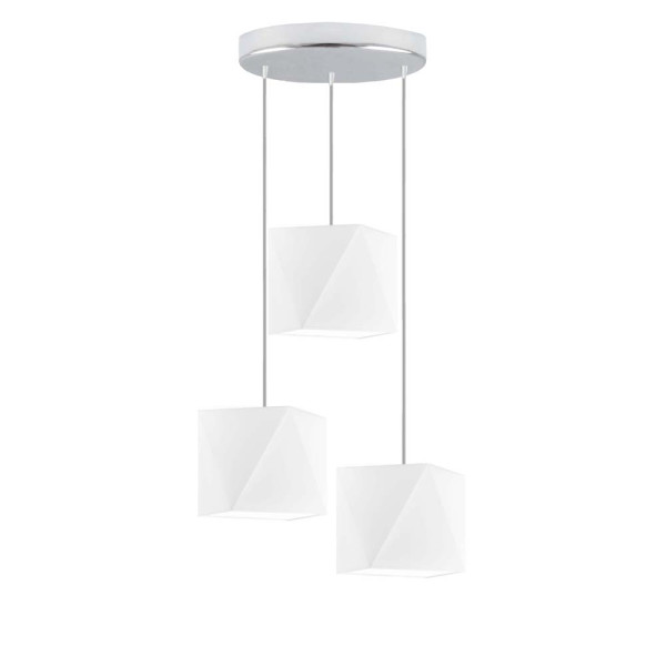 Lampa wisząca MAJORKA z regulacją nowoczesna Srebrny/ Biały 1018855