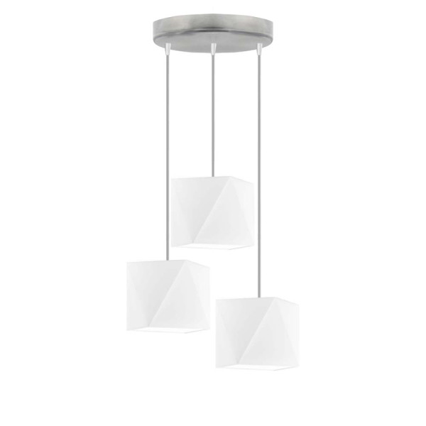 Lampa wisząca MAJORKA z regulacją nowoczesna Srebrny/ Biały 905154